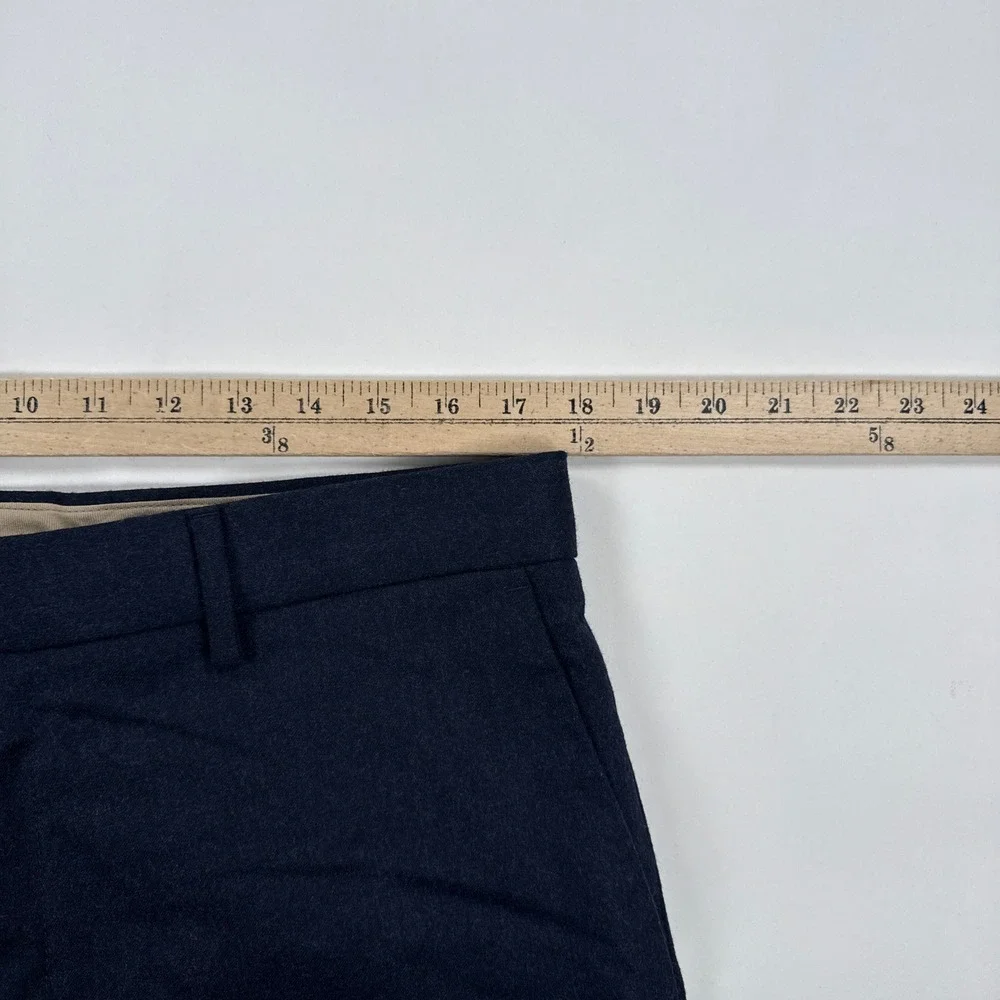Banana Republic Mens Pants 34x32 Navy Blue Vitale Barberis Canonico Flannel Wool